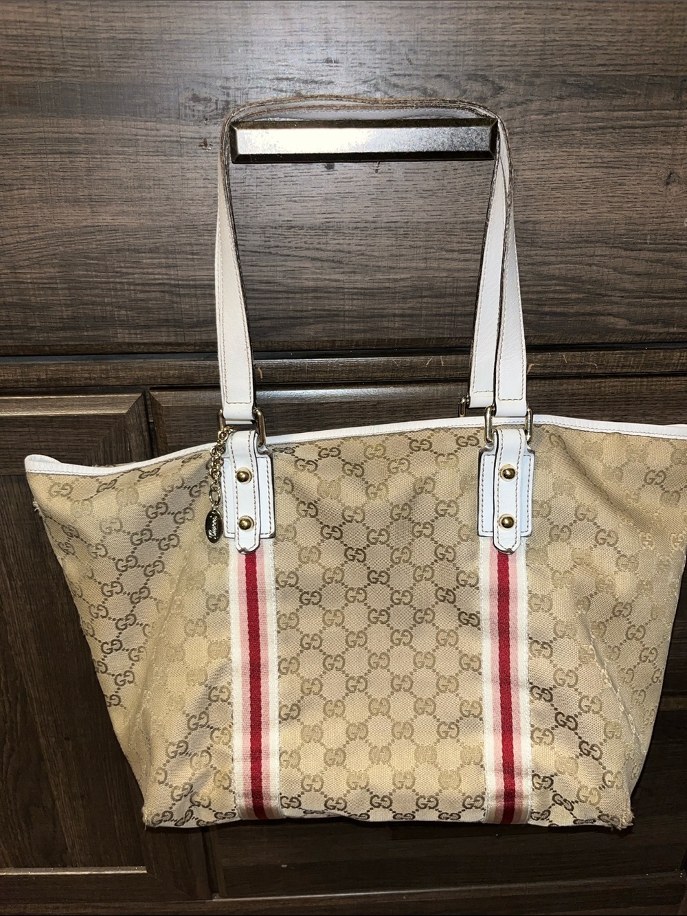 Authentic Gucci Beige Canvas Tote